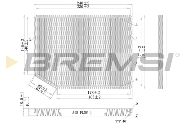 Filtre, air de l'habitacle BREMSI FC1542