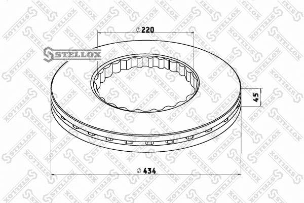 Disque de frein STELLOX 85-00734-SX