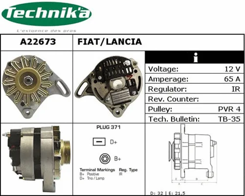 Alternateur Technika A22673
