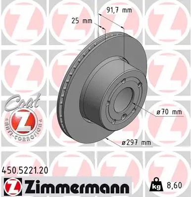Disque de frein ZIMMERMANN 450.5221.20