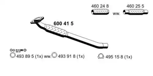 Tuyau d'échappement ERNST 600415