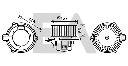 Moteur électrique, pulseur d'air habitacle EACLIMA 42A36014