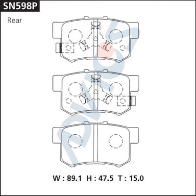 Kit de plaquettes de frein, frein à disque ADVICS SN598P