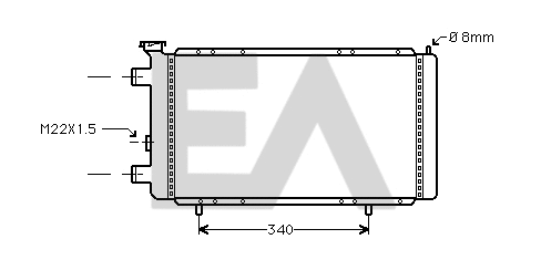 Radiateur, refroidissement du moteur EACLIMA 31R60012