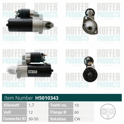 Démarreur HOFFER H5010343
