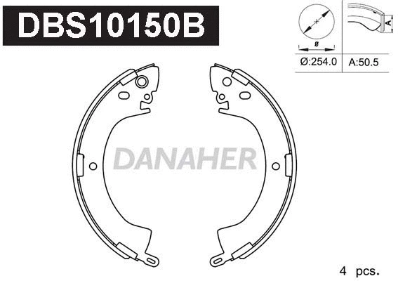 Jeu de mâchoires de frein DANAHER DBS10150B