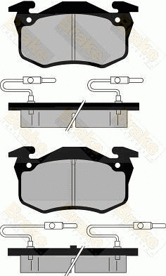 Kit de plaquettes de frein, frein à disque Brake ENGINEERING PA352