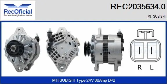 Alternateur RECOFICIAL REC2035634.0