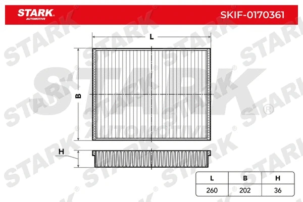 Filtre, air de l'habitacle Stark SKIF-0170361