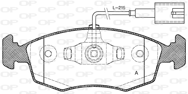 Kit de plaquettes de frein, frein à disque OPEN PARTS BPA0172.52