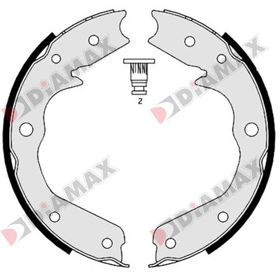 Jeu de mâchoires de frein, frein de stationnement DIAMAX N01344