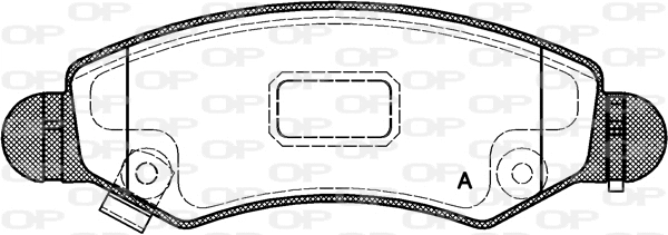 Kit de plaquettes de frein, frein à disque OPEN PARTS BPA0702.21
