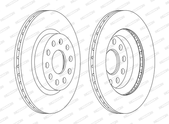 Disque de frein FERODO DDF1223P-D