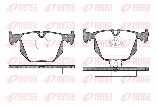 Kit de plaquettes de frein, frein à disque REMSA 0381.00