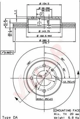 Disque de frein VILLAR 628.0740
