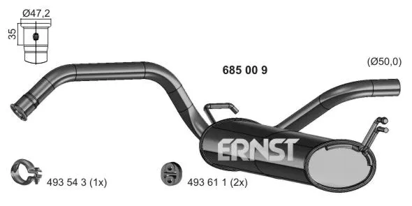 Silencieux arrière ERNST 685009