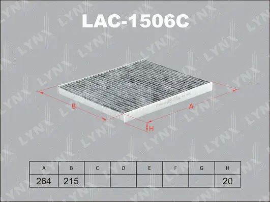 Filtre, air de l'habitacle LYNXAUTO LAC-1506C