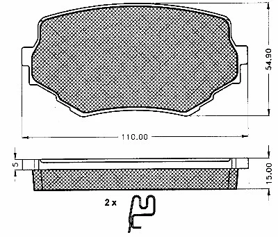 Kit de plaquettes de frein, frein à disque BSF 10407