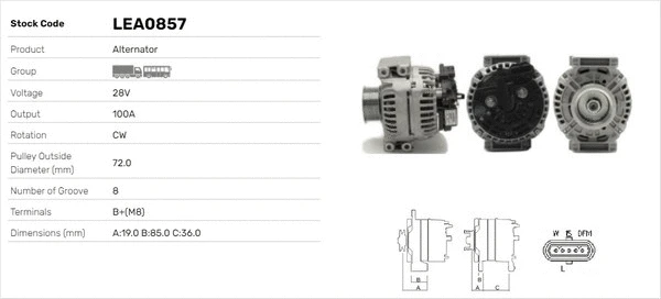 Alternateur LUSA LEA0857