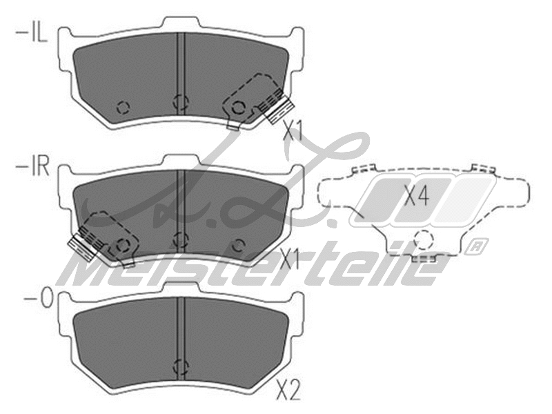 Kit de plaquettes de frein, frein à disque A.Z. Meisterteile AZMT-44-022-2407