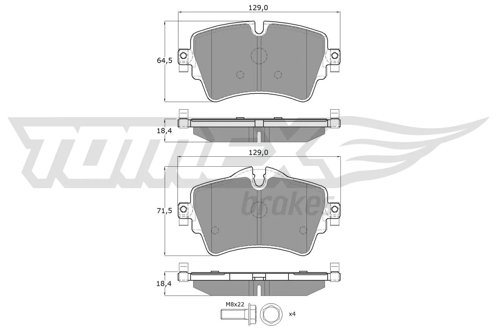 Kit de plaquettes de frein, frein à disque TOMEX Brakes TX 17-82