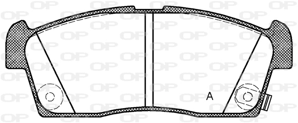 Kit de plaquettes de frein, frein à disque OPEN PARTS BPA1199.02