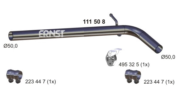 Tuyau d'échappement ERNST 111508