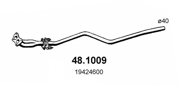 Tuyau d'échappement ASSO 48.1009