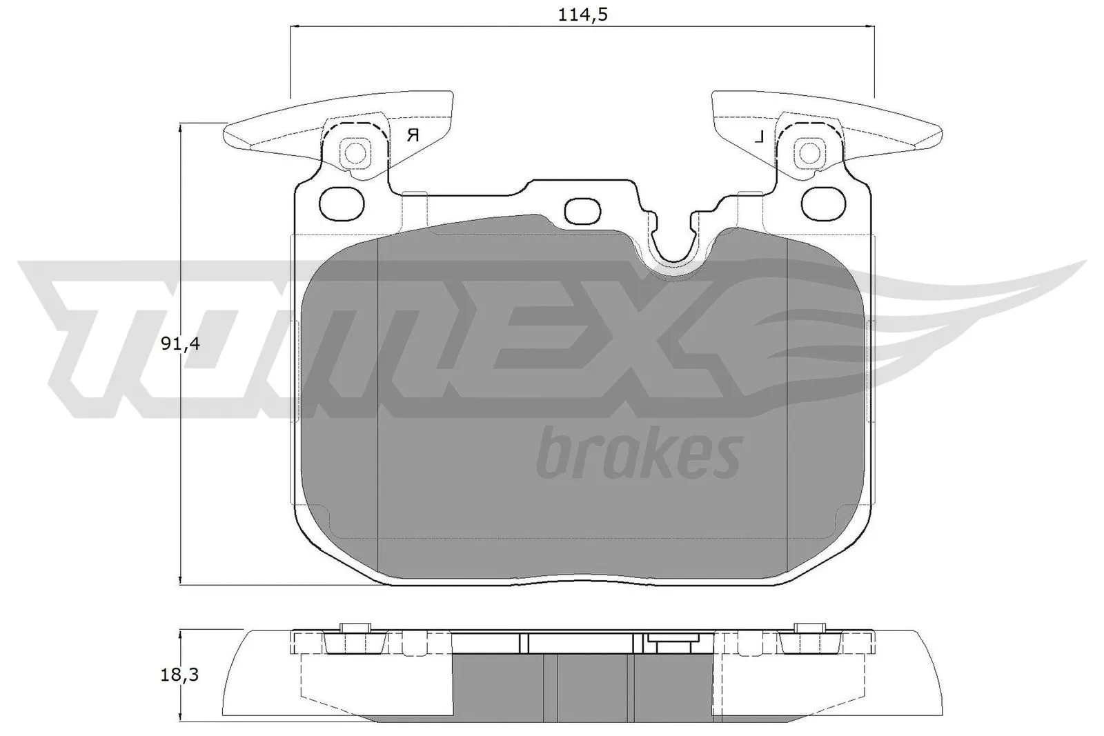 Kit de plaquettes de frein, frein à disque TOMEX Brakes TX 18-49