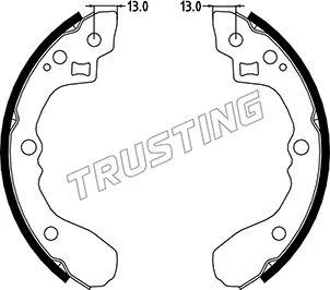 Jeu de mâchoires de frein TRUSTING 049.154