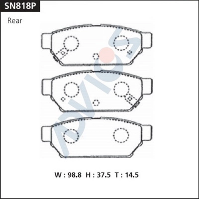 Kit de plaquettes de frein, frein à disque ADVICS SN818P