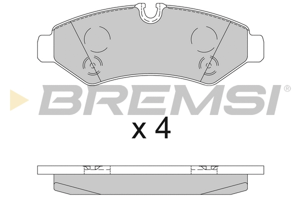 Kit de plaquettes de frein, frein à disque BREMSI BP3848