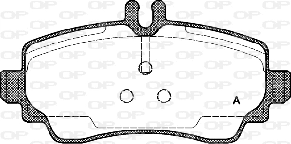 Kit de plaquettes de frein, frein à disque OPEN PARTS BPA0650.00