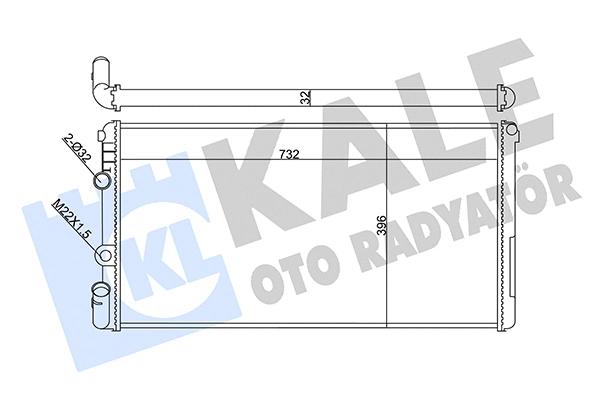 Radiateur, refroidissement du moteur KALE OTO RADYATÖR 351020