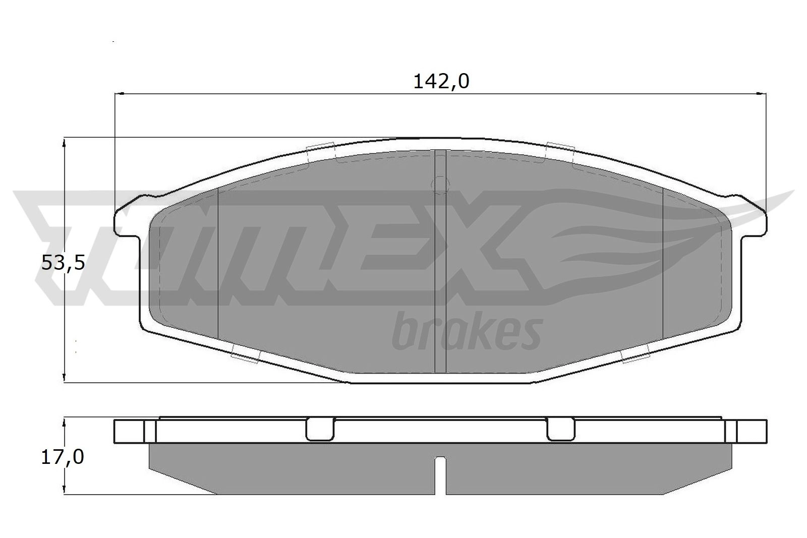Kit de plaquettes de frein, frein à disque TOMEX Brakes TX 11-56