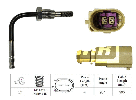 Capteur, température des gaz LEMARK LXT249
