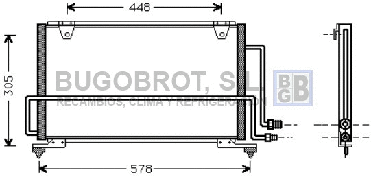 Condenseur, climatisation BUGOBROT 62-MZ5108