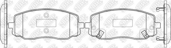 Kit de plaquettes de frein, frein à disque NiBK PN0438