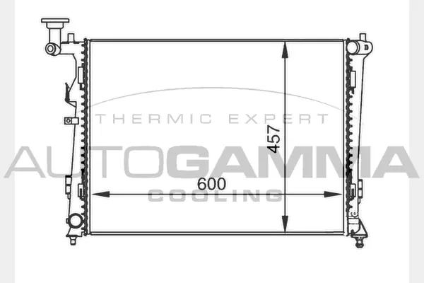 Radiateur, refroidissement du moteur AUTOGAMMA 104272