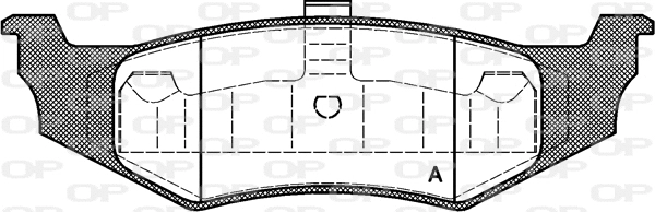 Kit de plaquettes de frein, frein à disque OPEN PARTS BPA0482.40