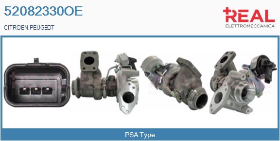 Turbocompresseur, suralimentation REAL 52082330OE