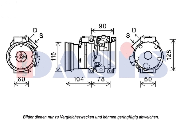 Compresseur, climatisation AKS DASIS 852636N