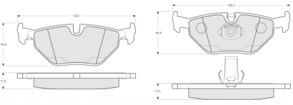 Kit de plaquettes de frein, frein à disque MTR MT566