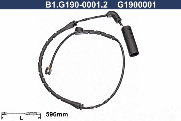 Contact d'avertissement, usure des plaquettes de frein GALFER B1.G190-0001.2