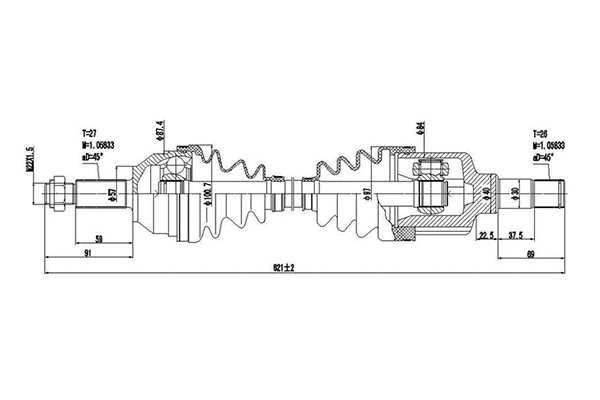 Arbre de transmission DYNAMATRIX DDS218143