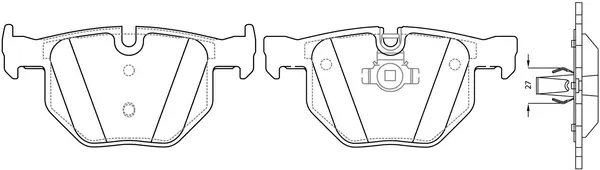 Kit de plaquettes de frein, frein à disque SB BP32093