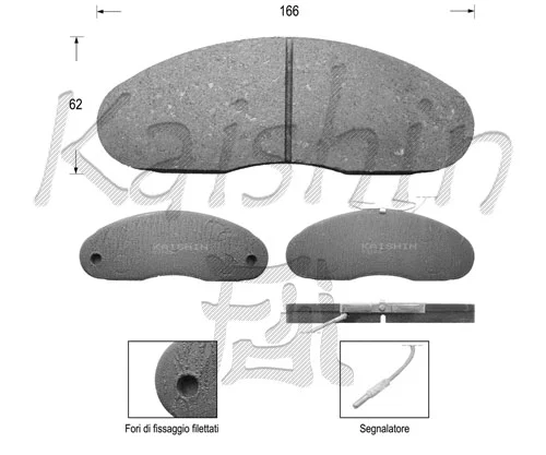 Kit de plaquettes de frein, frein à disque KAISHIN FK1269