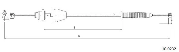 Câble d'accélération CABOR 10.0232