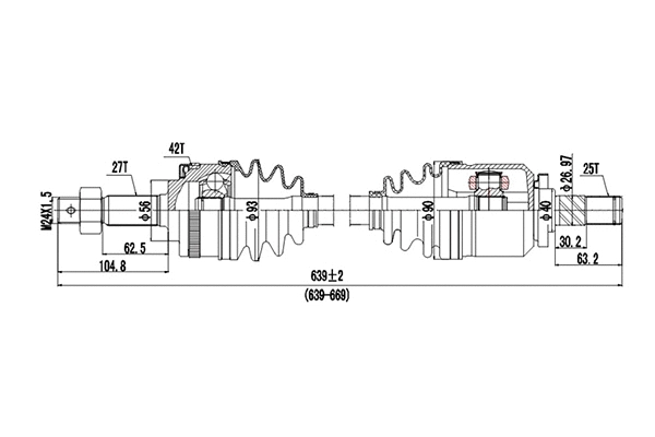 Arbre de transmission DYNAMATRIX DDS241001
