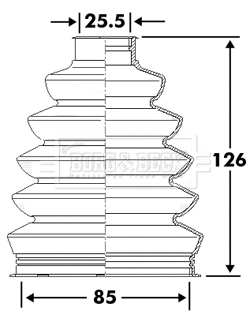 Jeu de joints-soufflets, arbre de commande BORG & BECK BCB6114